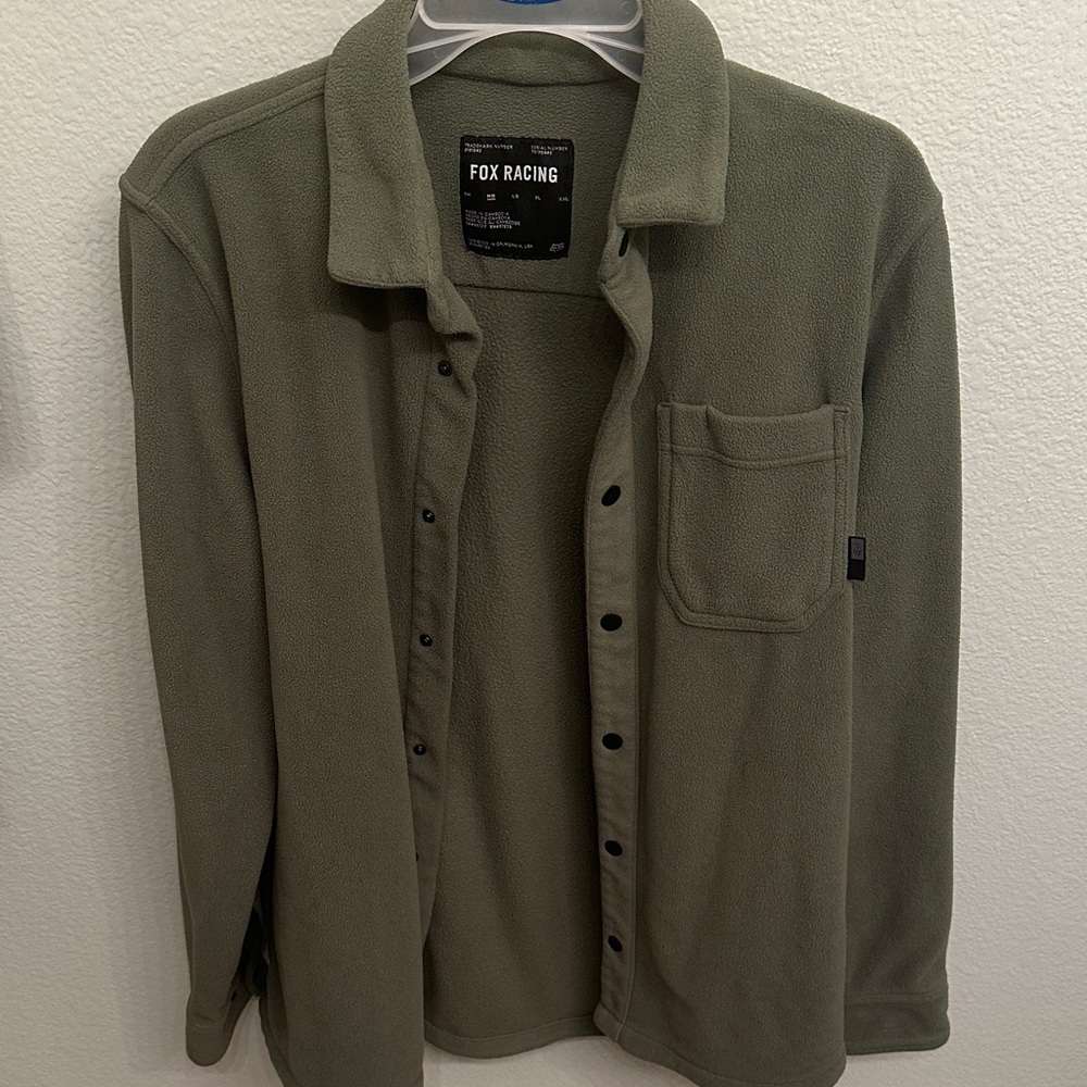Fox Green Fleece Shirt Jacket